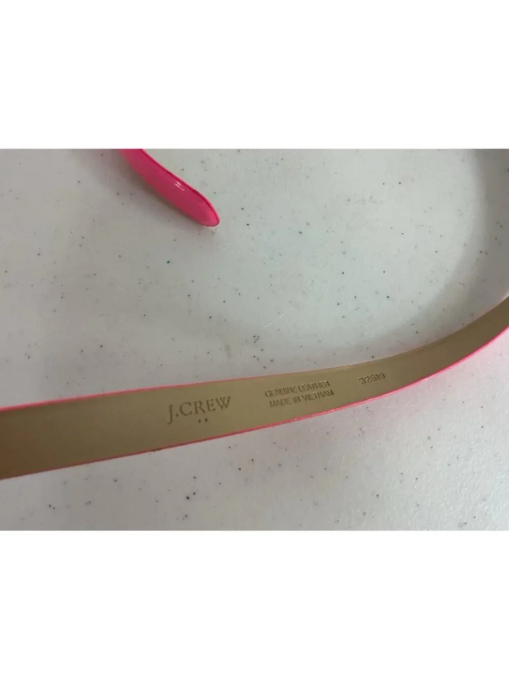 J Crew Patent Leather Pink Belt Barbiecore Womens Small
